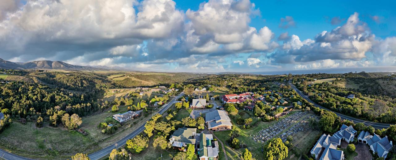 Aerial view of Hoekwil and the surrounding Garden Route countryside